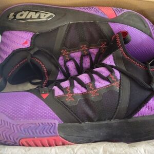 AND1 Attack 2.0 Fred Vanvleet PE Purple and Black High-Top Sneakers